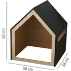 Studio Animaux maison pour animaux en bois noir 58 x 58 x 65 cm