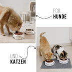 ne&no® Futternapf 2er Set für große Hunde [Einzigartiges Design von NE&NO] – Dinner for one Design