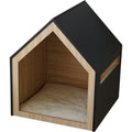 Haustierhaus | Holz | schwarz | 58 x 58 x 65 cm