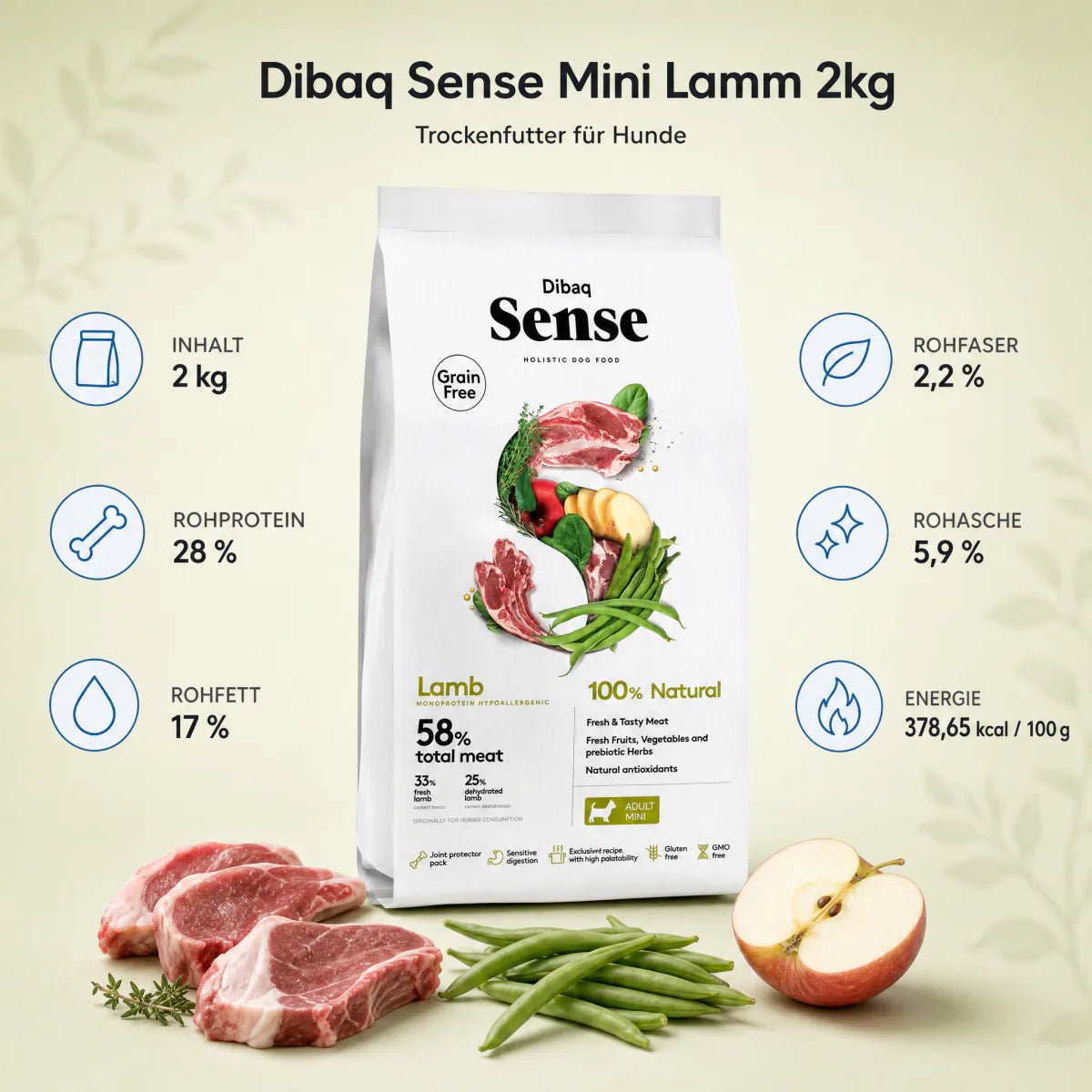 Royal Diamonds Dibaq Sense Mini lam 2kg – graanvrij