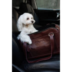 Pawearea Dog Carrier Bag, Embossed Python Leather, Bordeaux | PAWEAREA