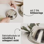 ne&no® voerbak - set van 2 - voor honden en katten - taupe [mt. S / M / L]