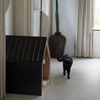 Studio Animaux maison pour animaux en bois noir 58 x 58 x 65 cm