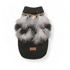 Croci Dog Jumper with Feathers and Lead Opening – Black/White