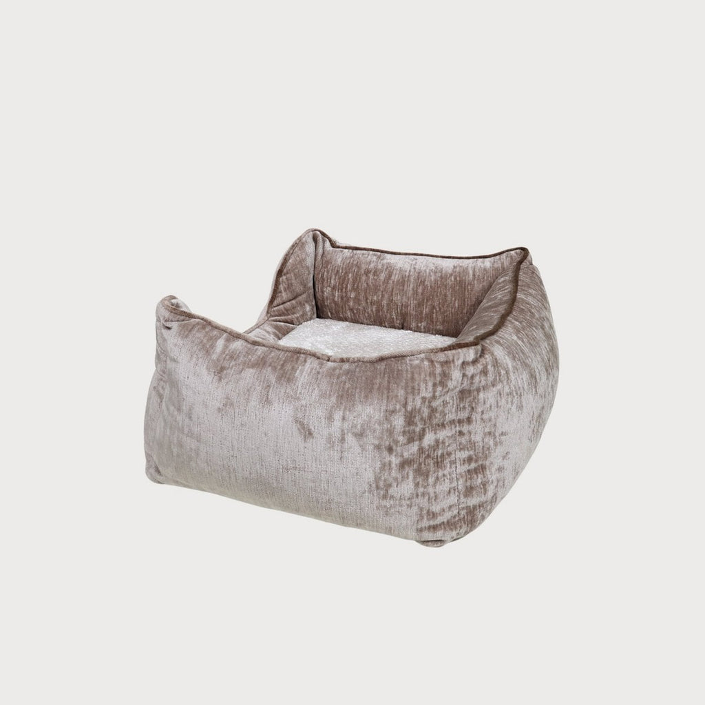 Pawearea Phoebe Luxus-Hundebett – Premium-Samt, handgefertigt in Europa, moderner Designer-Stil
