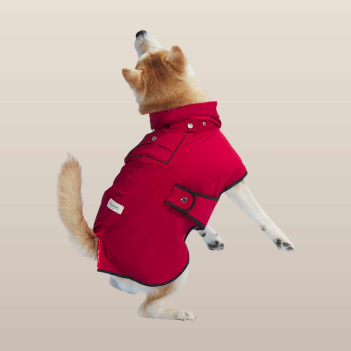 MoonRise Lulu Dog Raincoat – Ultra-Soft, Waterproof, Red
