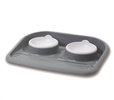 Savic Butler Futter- Und Trinkschale Mit Tablett Und Rutschfesten Füssen 2X300 Ml