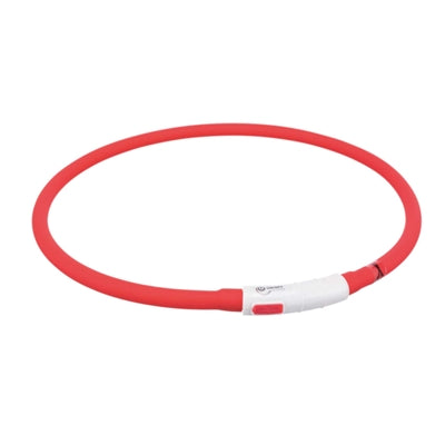 Trixie Leuchthalsband Hund Usb Silikon Wiederaufladbar Rot 70X1 Cm
