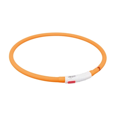 Trixie Leuchtendes Halsband Hund Usb Silikon Wiederaufladbar Orange 70X1 Cm