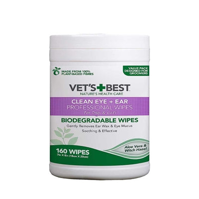 Vets Best Saubere Ohren-/Augentücher Hund 160 St