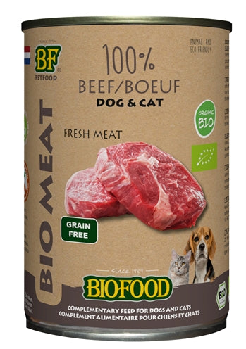 Bf Petfood Bio-Hund 100% Rindfleisch Dose 12X400 Gr