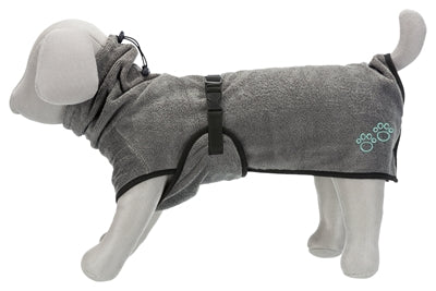 Trixie Bademantel Hund Frottee Grau