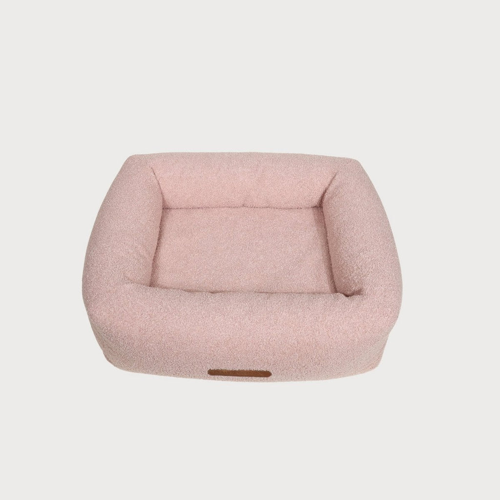 Pawearea lit de luxe pour chien CAPRICE – architecture douce, tissu d'ameublement haut de gamme, fait main en Europe