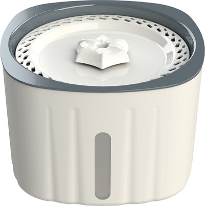 Trixie Trinkbrunnen Blume Kunststoff Weiss/Grau 18,5X18,5X13 Cm 2 Ltr.