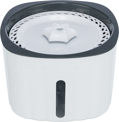 Trixie Trinkbrunnen Blume Kunststoff Weiss/Grau 18,5X18,5X13 Cm 2 Ltr.