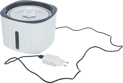 Trixie Trinkbrunnen Blume Kunststoff Weiss/Grau 18,5X18,5X13 Cm 2 Ltr.