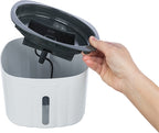 Trixie Trinkbrunnen Blume Kunststoff Weiss/Grau 18,5X18,5X13 Cm 2 Ltr.