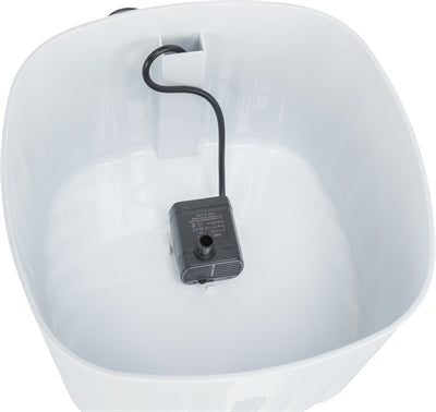 Trixie Trinkbrunnen Blume Kunststoff Weiss/Grau 18,5X18,5X13 Cm 2 Ltr.