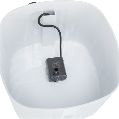 Trixie Trinkbrunnen Blume Kunststoff Weiss/Grau 18,5X18,5X13 Cm 2 Ltr.