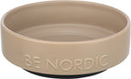 Trixie Be Nordic Futterschale Hund Keramik / Gummi Taupe 16 Cm 2 St
