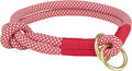 Trixie Weiches Seilhalsband Hund Halbschlupf Rot/Creme