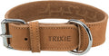 Trixie Rustikal Spitze Leder Halsband Hund Herzschlag Braun 34-40X3 Cm