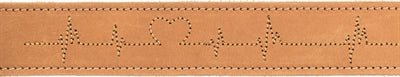 Trixie Rustikal Spitze Leder Halsband Hund Herzschlag Braun 34-40X3 Cm