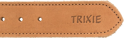 Trixie Rustikal Spitze Leder Halsband Hund Herzschlag Braun 34-40X3 Cm