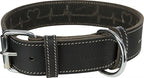 Trixie Rustikal Spitze Leder Halsband Hund Herzschlag Schwarz 34-40X3 Cm