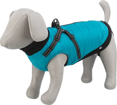 Trixie Hundemantel Pontis Mit Geschirr Aqua 45 Cm