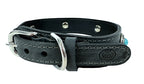 Sazzz Zzzsazzz Halsband Hund Boho Schatz Stein Vintage Leder Anthrazit 42-50X3.5 Cm