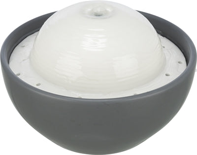 Trixie Vital Dome Trinkbrunnen Keramik Grau/Weiss 1,5 Ltr 20X10X20 Cm