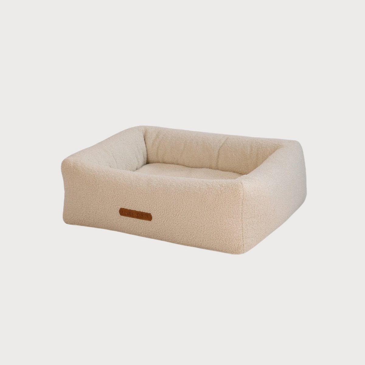 Pawearea lit de luxe pour chien CAPRICE – architecture douce, tissu d'ameublement haut de gamme, fait main en Europe