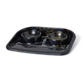 Savic Butler Futter- Und Trinkschale Mit Tablett Marmor Schwarz/Gold 45X36X8 Cm 2X300 Ml
