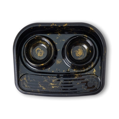 Savic Butler Futter- Und Trinkschale Mit Tablett Marmor Schwarz/Gold 45X36X8 Cm 2X300 Ml