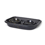 Savic Butler Futter- Und Trinkschale Mit Tablett Marmor Schwarz/Gold 45X36X8 Cm 2X300 Ml