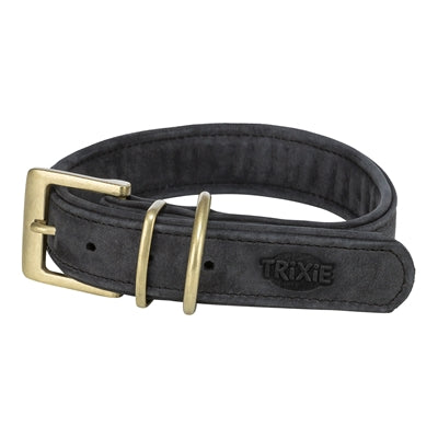 Trixie Halsband Hund Reines Leder Schwarz