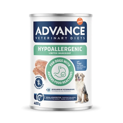 Advance Veterinary Diet Hund Hypoallergen Forelle 6X400 Gr