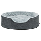 Trixie Vital Hundekorb Lino Soft Oval Grau / Hellgrau