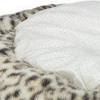 Trixie Hundekorb Leo Weich Rund Plüsch Creme / Panther Print 50 Cm