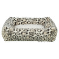 Trixie Hundekorb Leo Eckig Panther Print Creme