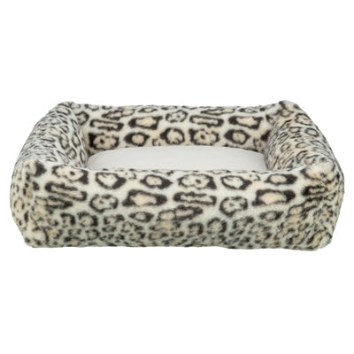 Trixie Hundekorb Leo Eckig Panther Print Creme