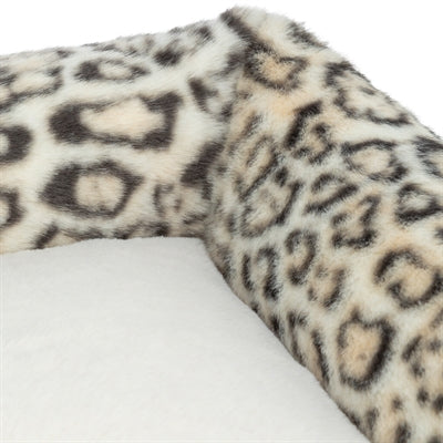 Trixie Hundekorb Leo Eckig Panther Print Creme