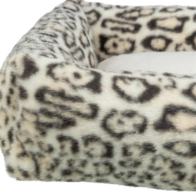 Trixie Hundekorb Leo Eckig Panther Print Creme
