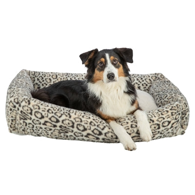 Trixie Hundekorb Leo Eckig Panther Print Creme