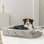 Trixie Hundekorb Leo Eckig Panther Print Creme