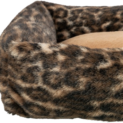 Trixie Hundekorb Leo Eckig Panther Print Braun