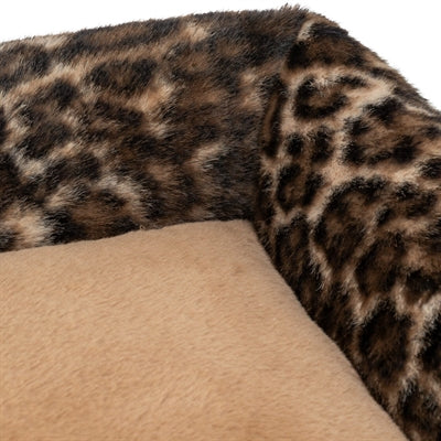 Trixie Hundekorb Leo Eckig Panther Print Braun