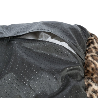 Trixie Hundekorb Leo Eckig Panther Print Braun