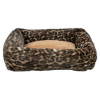 Trixie Hundekorb Leo Eckig Panther Print Braun
